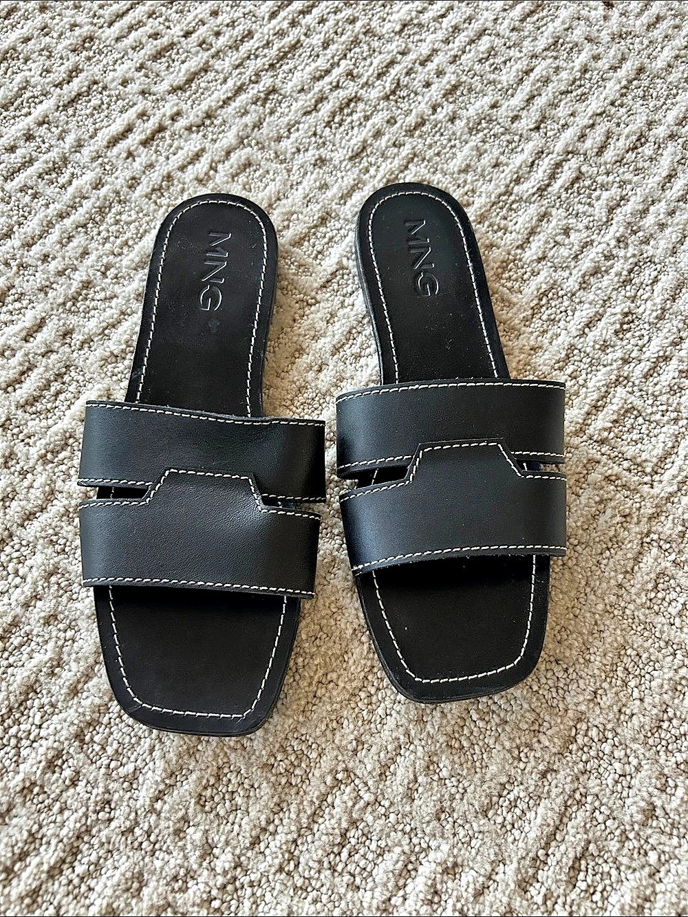 MNG Women’s Black Slide Sandals EU 39